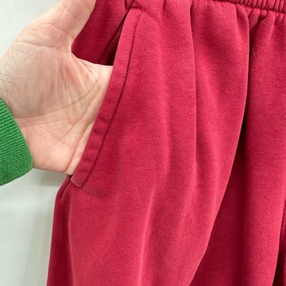 NIKE Men Swoosh red activewear casual comfort midi length jogger short XL - Picture 5 of 11